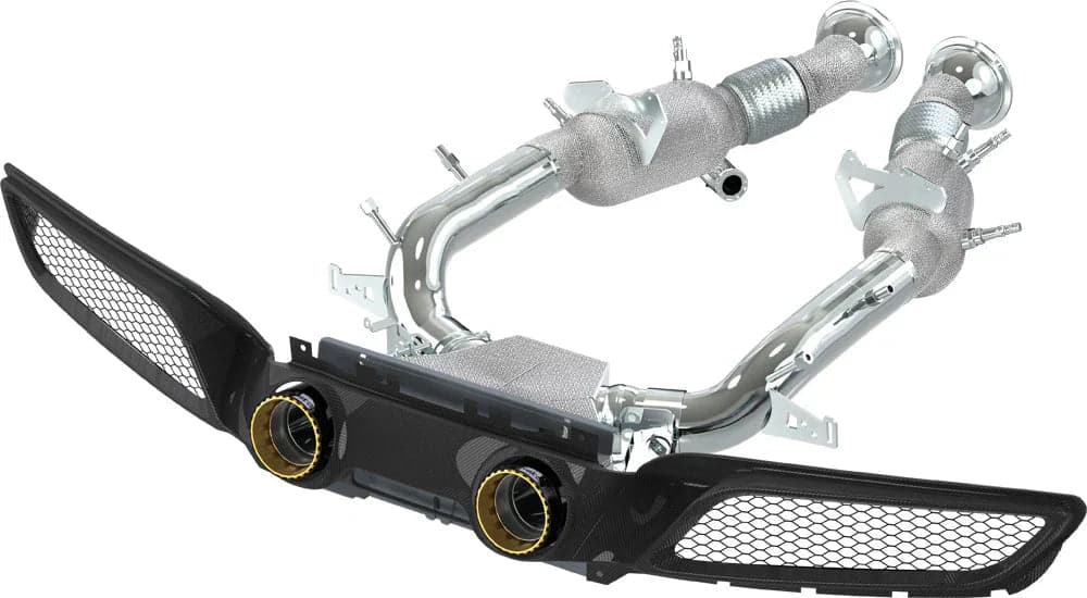 Ferrari 296 GTB with an aftermarket exhaust system installed
